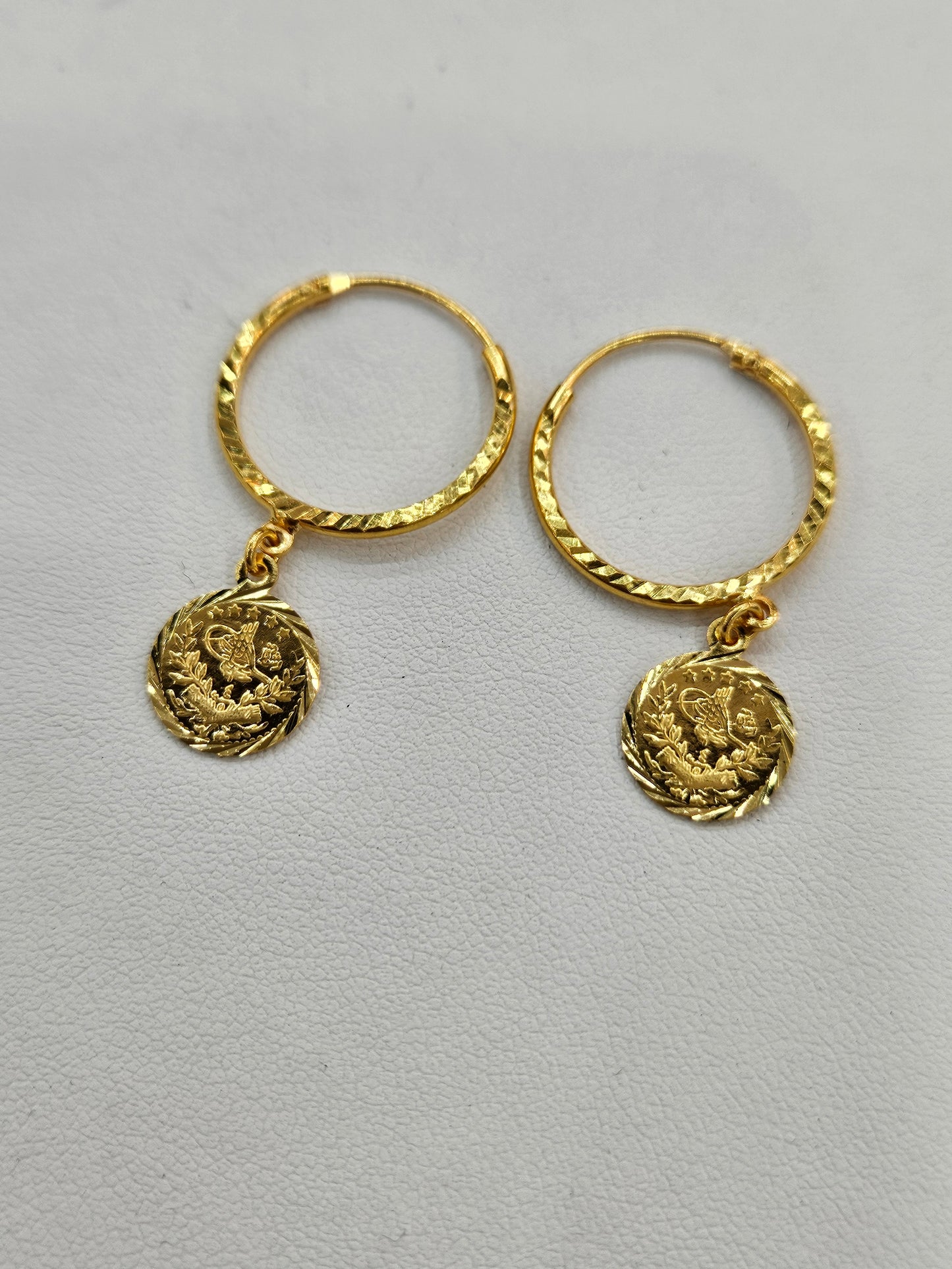 21ct Dubai gold earring