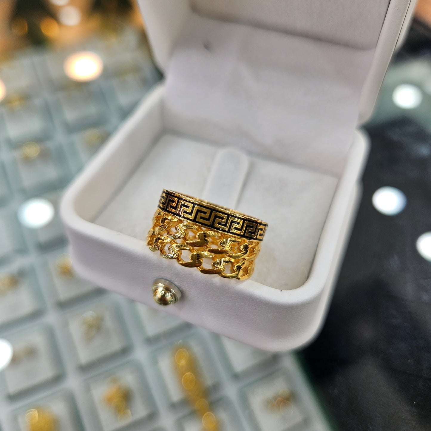 21K dubai gold ring