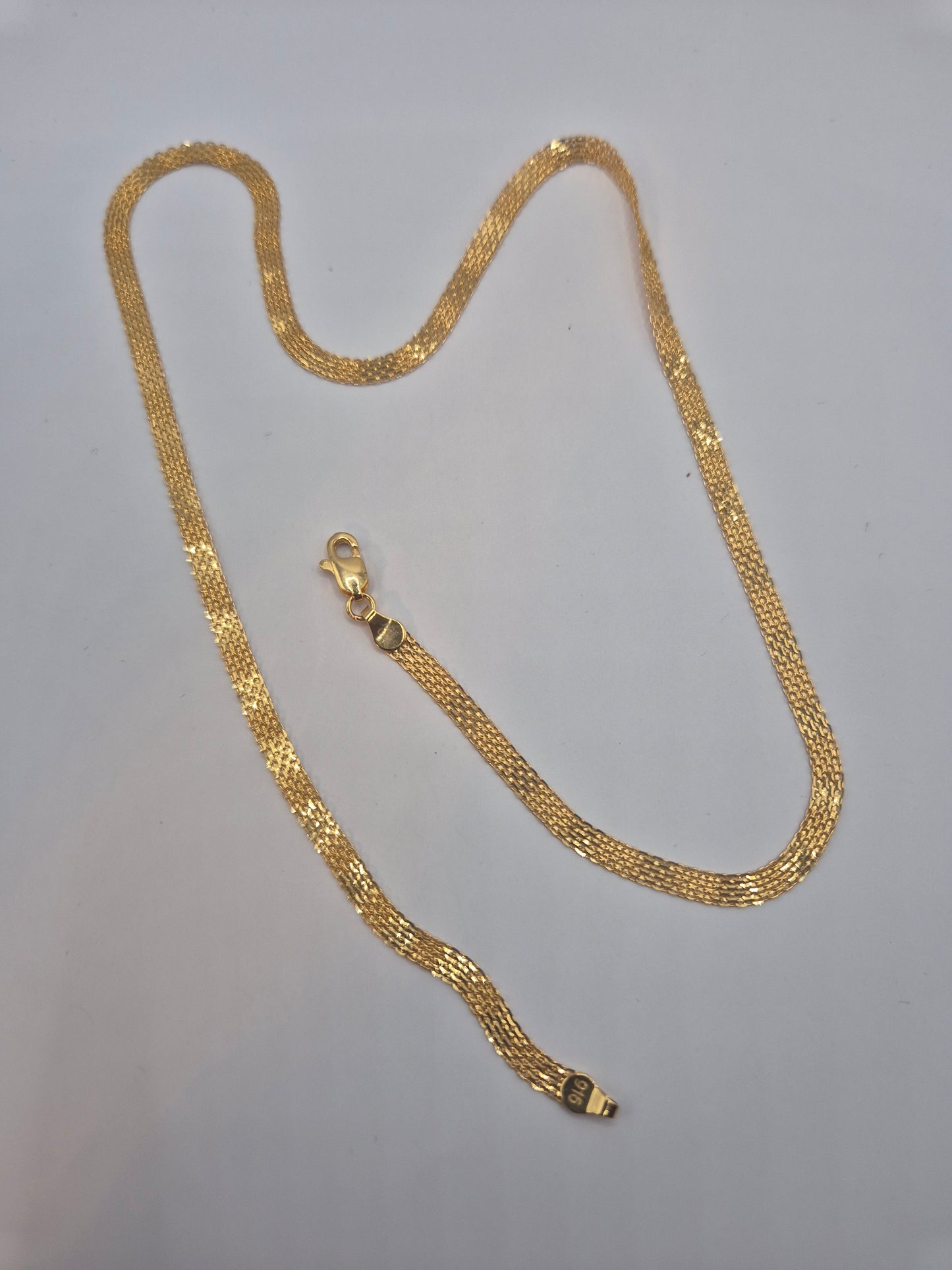 22K Gold Flat Chain