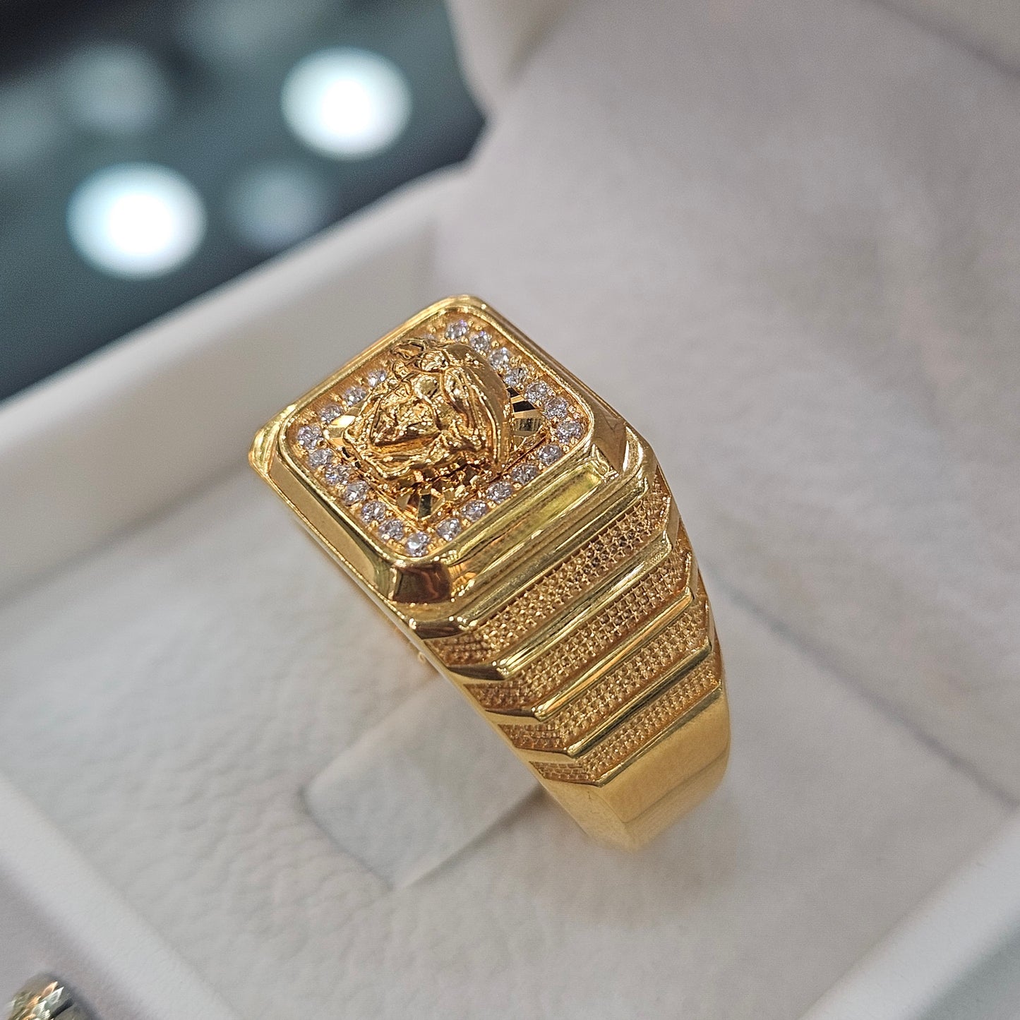 21K dubai gold ring