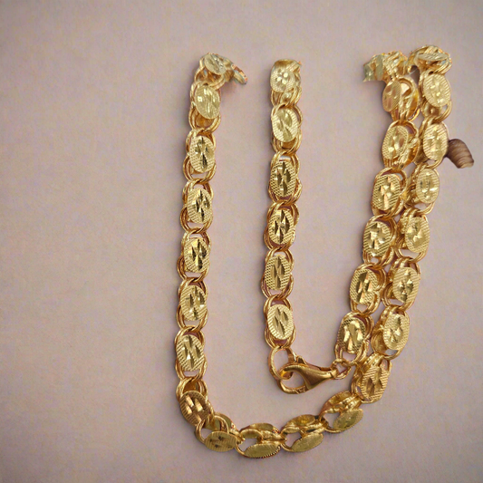 21K dubai gold necklace