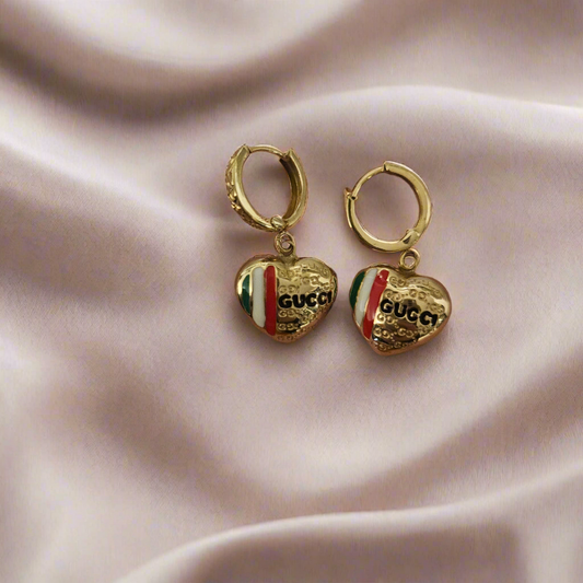 18K SAUDI GOLD EARRING