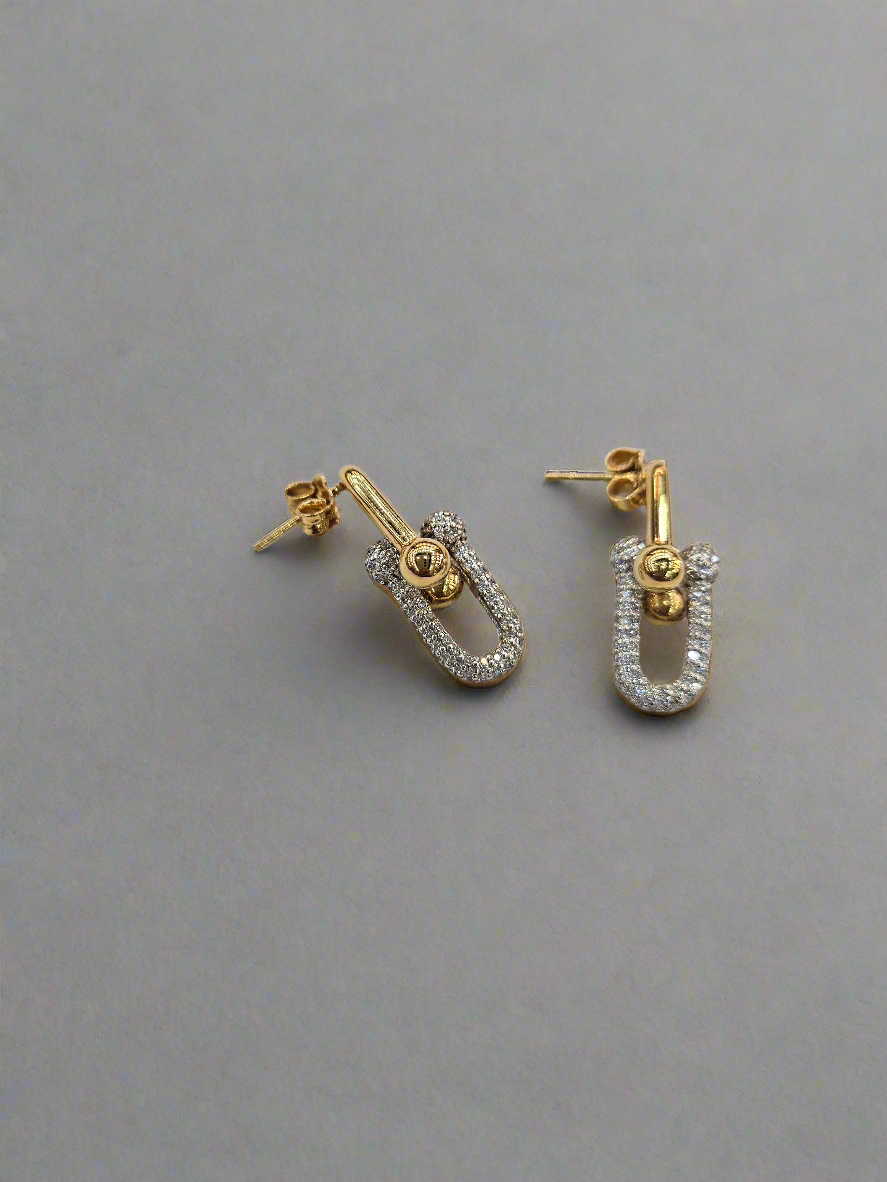 18ct Saudi gold earring
