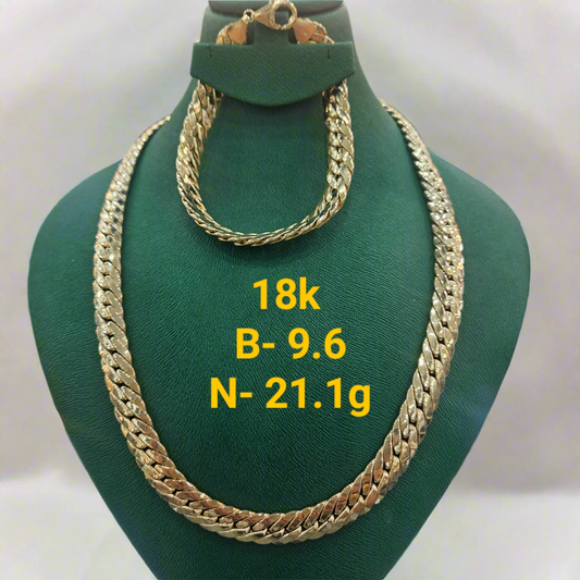 18ct Saudi gold set