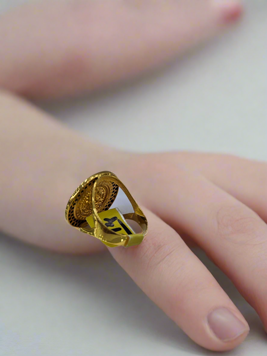 21ct Dubai gold ring
