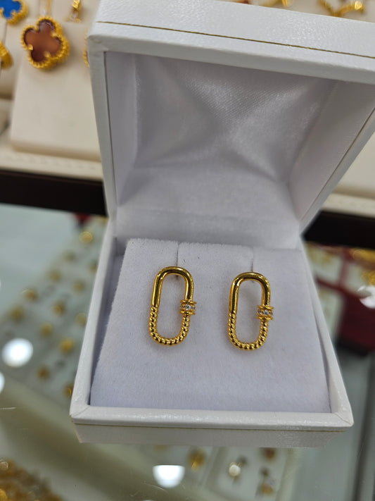 21ct Dubai gold earring