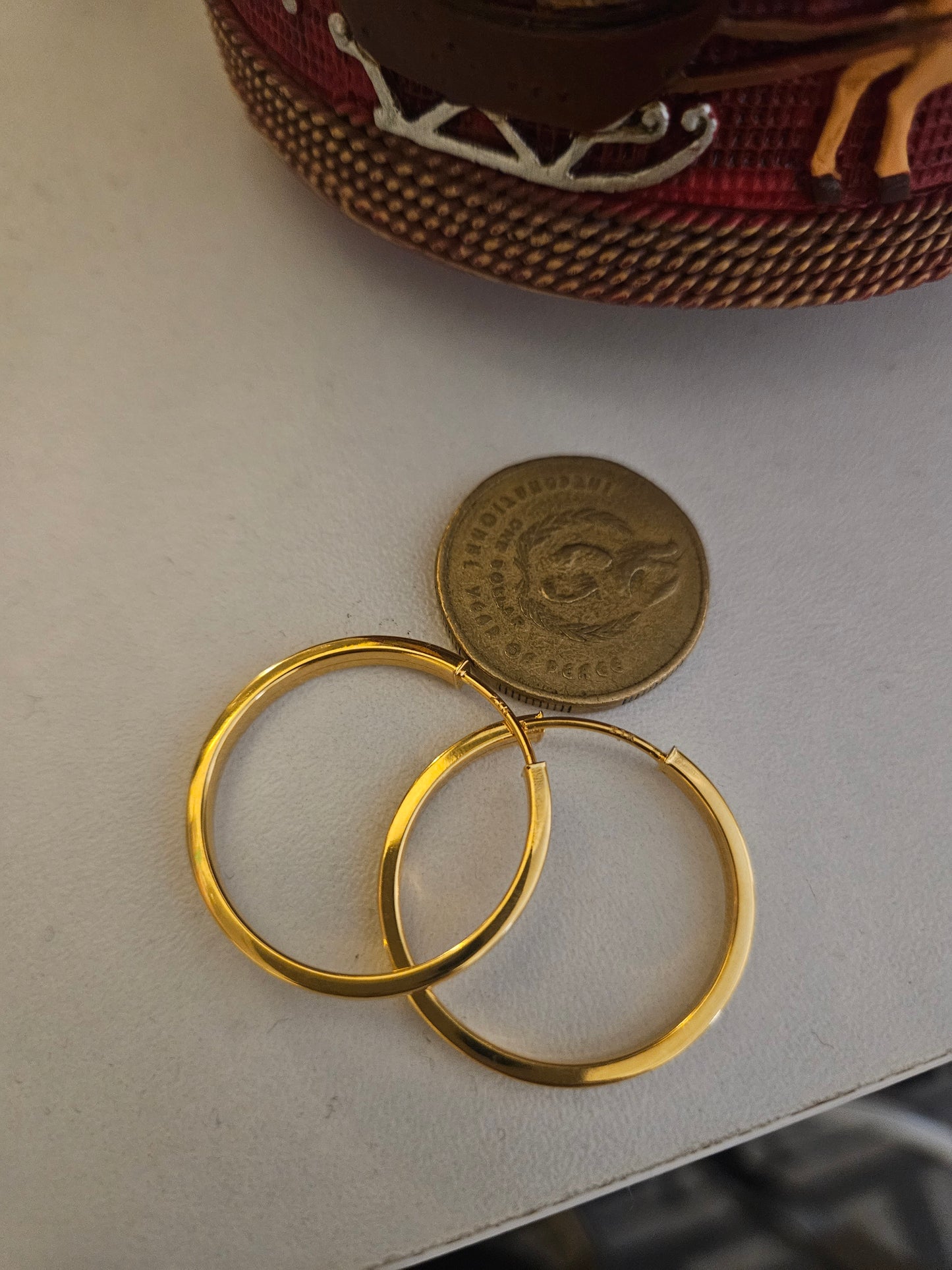 21ct Dubai gold earring