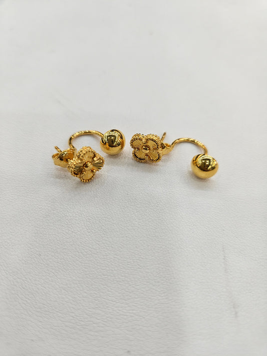 21ct Dubai gold earring
