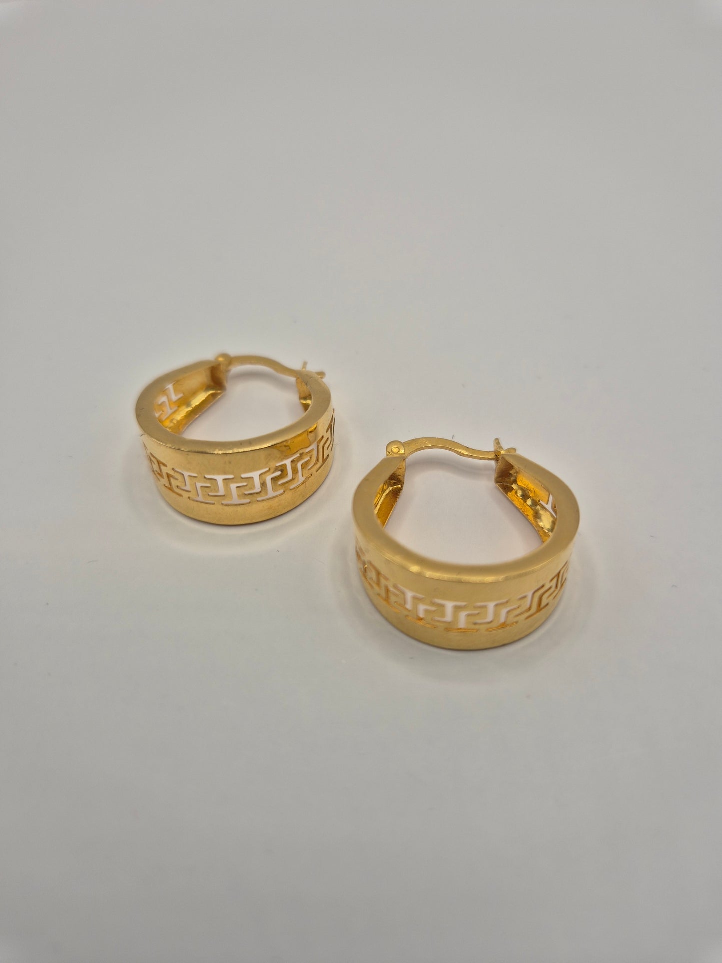 21K Versace Hoop Earring