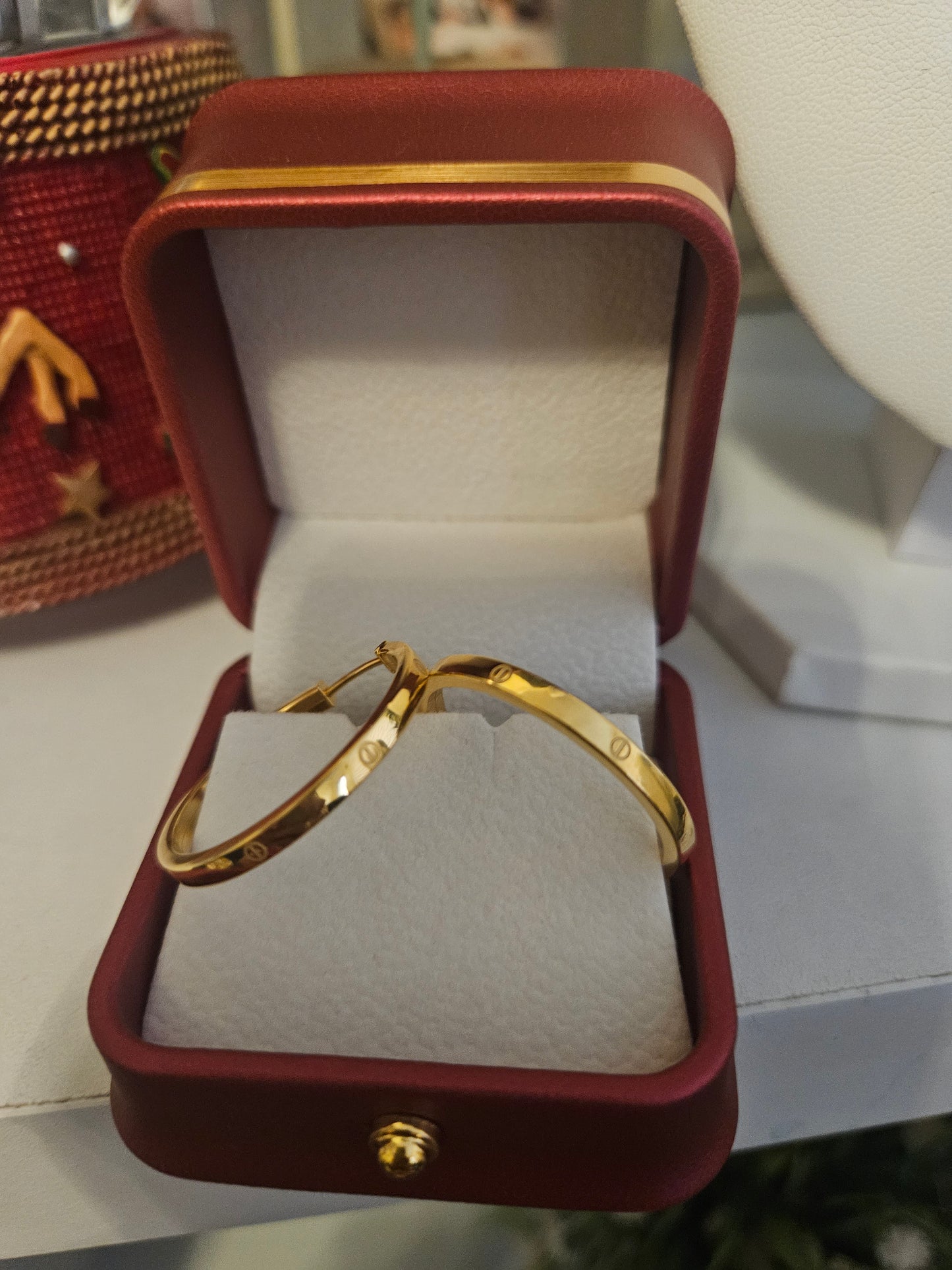 21ct Dubai gold earring