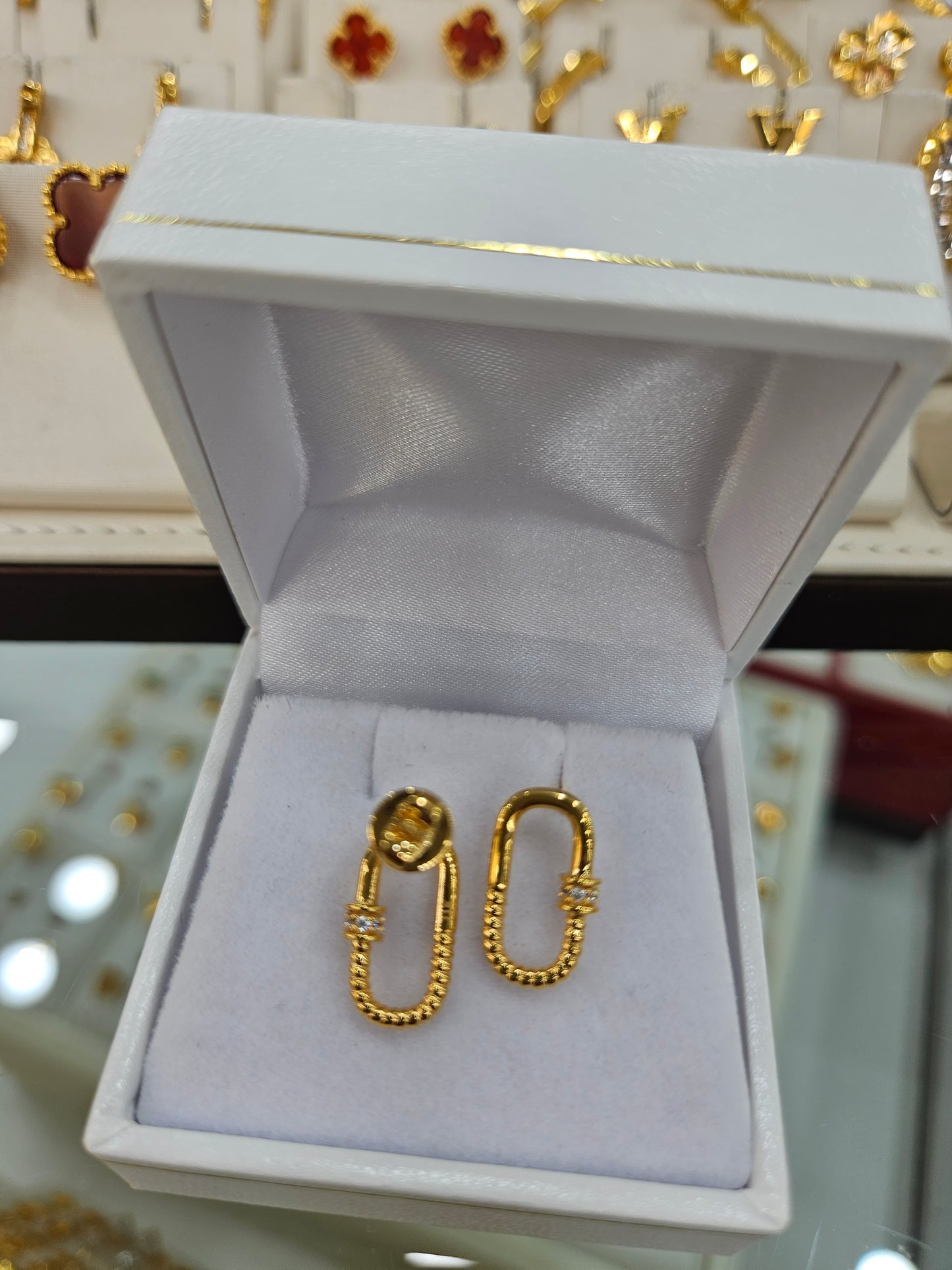 21ct Dubai gold earring