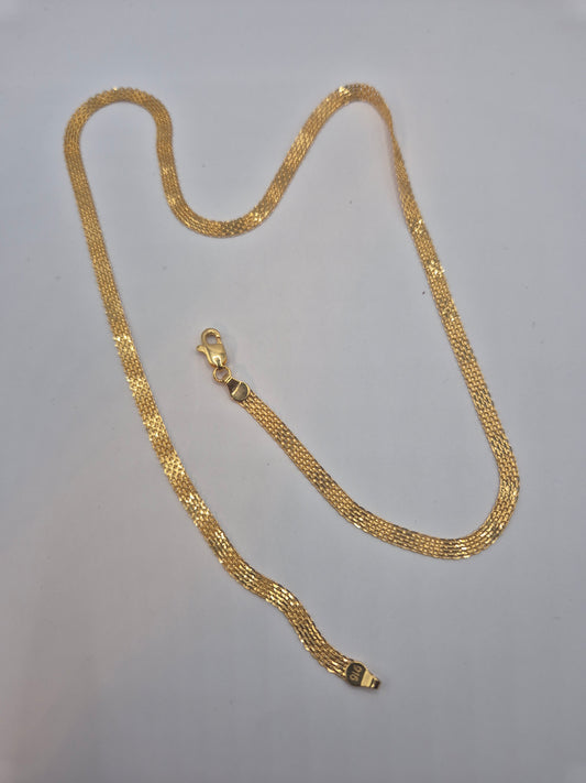 22K Gold  Flat Chain