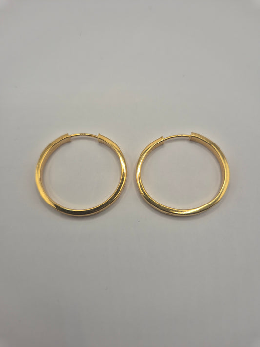 21K Hoop Earrings