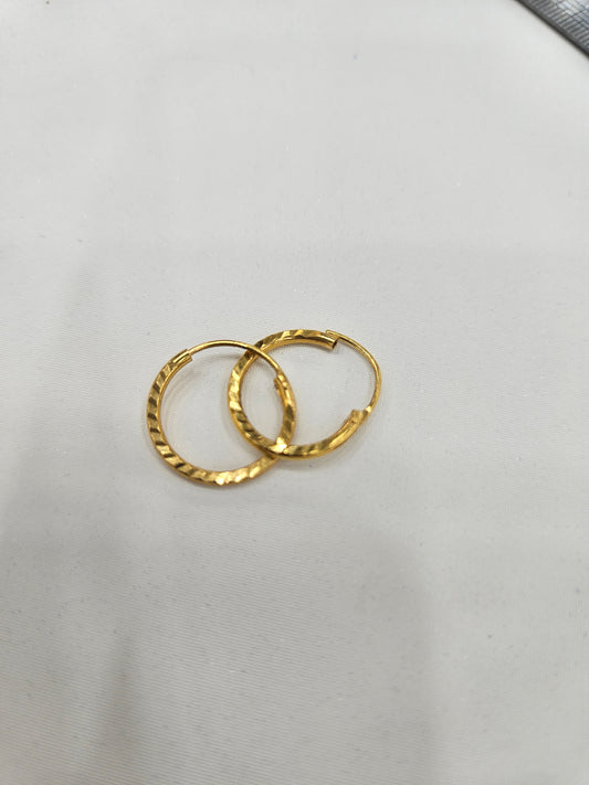 21ct Dubai gold hoop earring