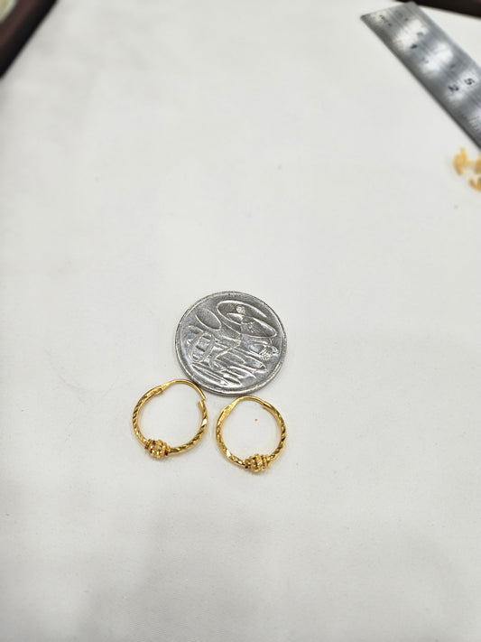 21ct Dubai gold earring