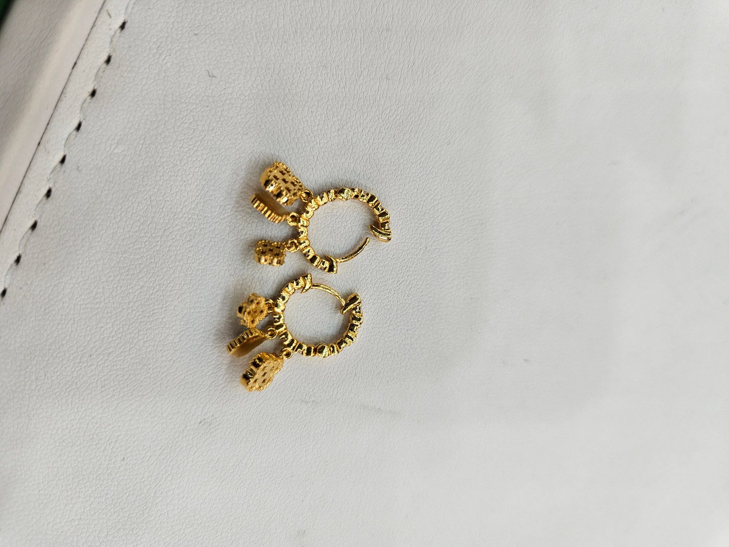 21ct Dubai gold earring